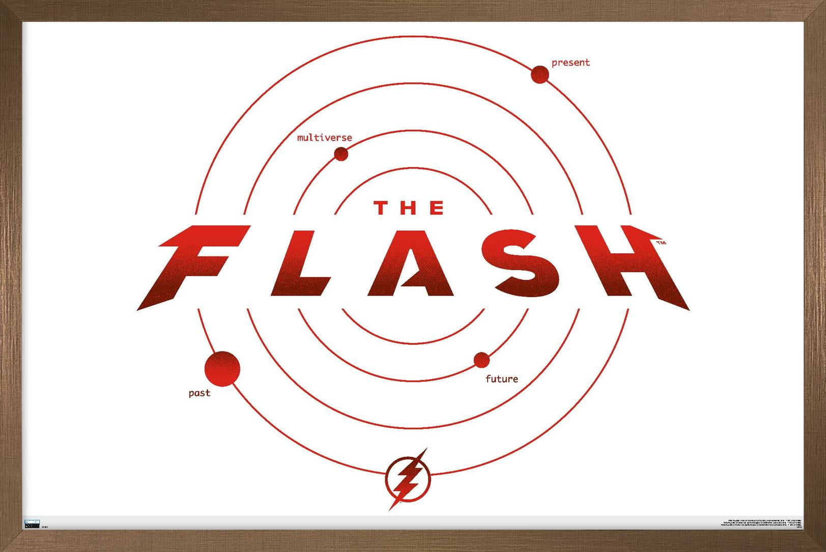 DC Comics Movie The Flash - The Timeline Wall Poster, 22.375" x 34" Framed