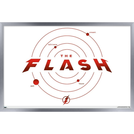DC Comics Movie The Flash - The Timeline Wall Poster, 22.375" x 34" Framed