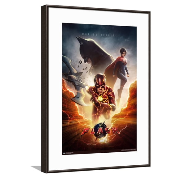 DC Comics Movie The Flash - Trio One Sheet Canvas Wall Poster, 14.725" x 22.375"