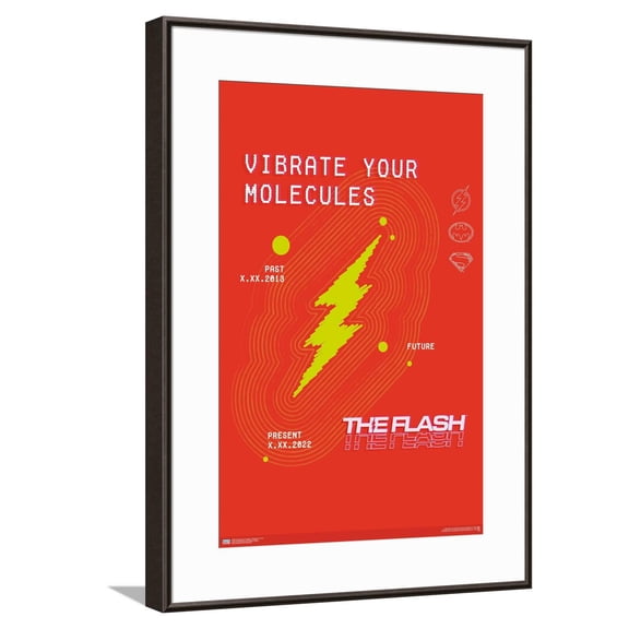 DC Comics Movie The Flash - Vibrate Your Molecules Canvas Wall Poster, 14.725" x 22.375"