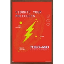 DC Comics Movie The Flash - Vibrate Your Molecules Wall Poster, 22.375" x 34" Framed