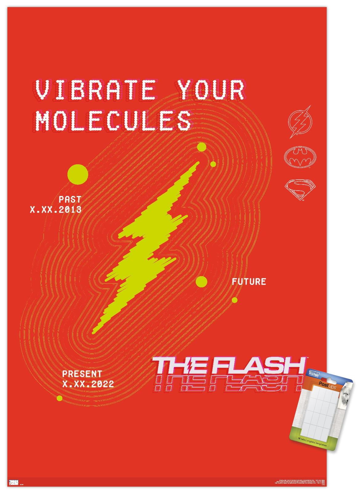 DC Comics Movie The Flash - Vibrate Your Molecules Wall Poster, 22.375" x 34"