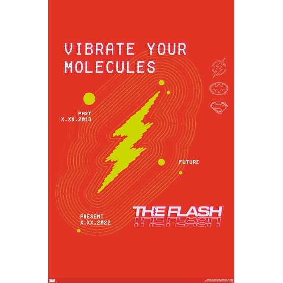 DC Comics Movie The Flash - Vibrate Your Molecules Wall Poster, 22.375" x 34"