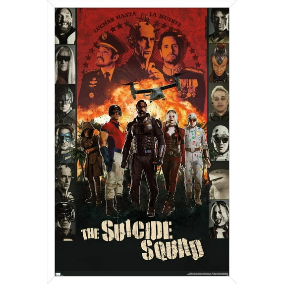 DC Comics Movie The Suicide Squad - Battle Group Wall Poster, 14.725" x 22.375", Framed