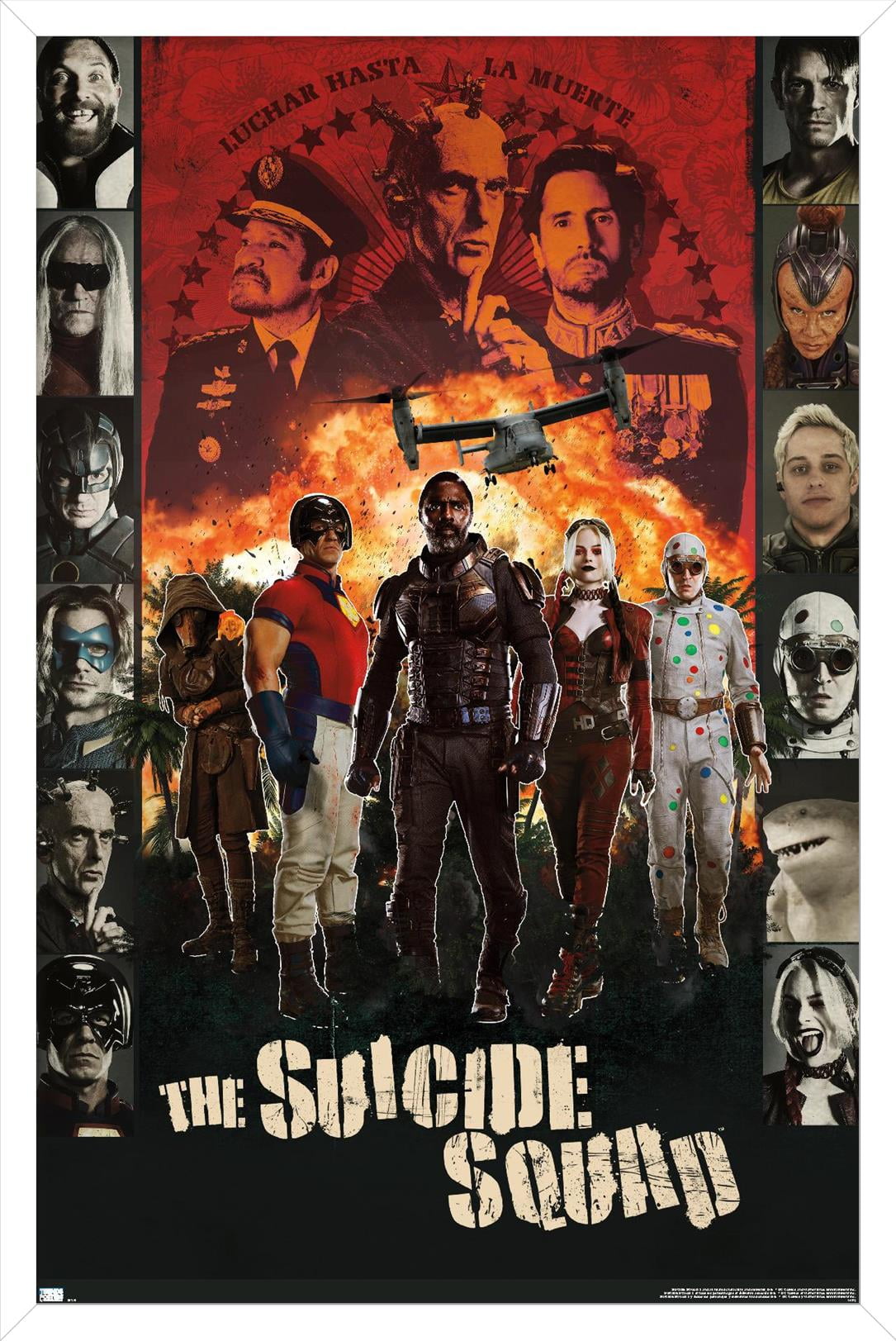 DC Comics Movie The Suicide Squad - Battle Group Wall Poster, 22.375" x 34", Framed