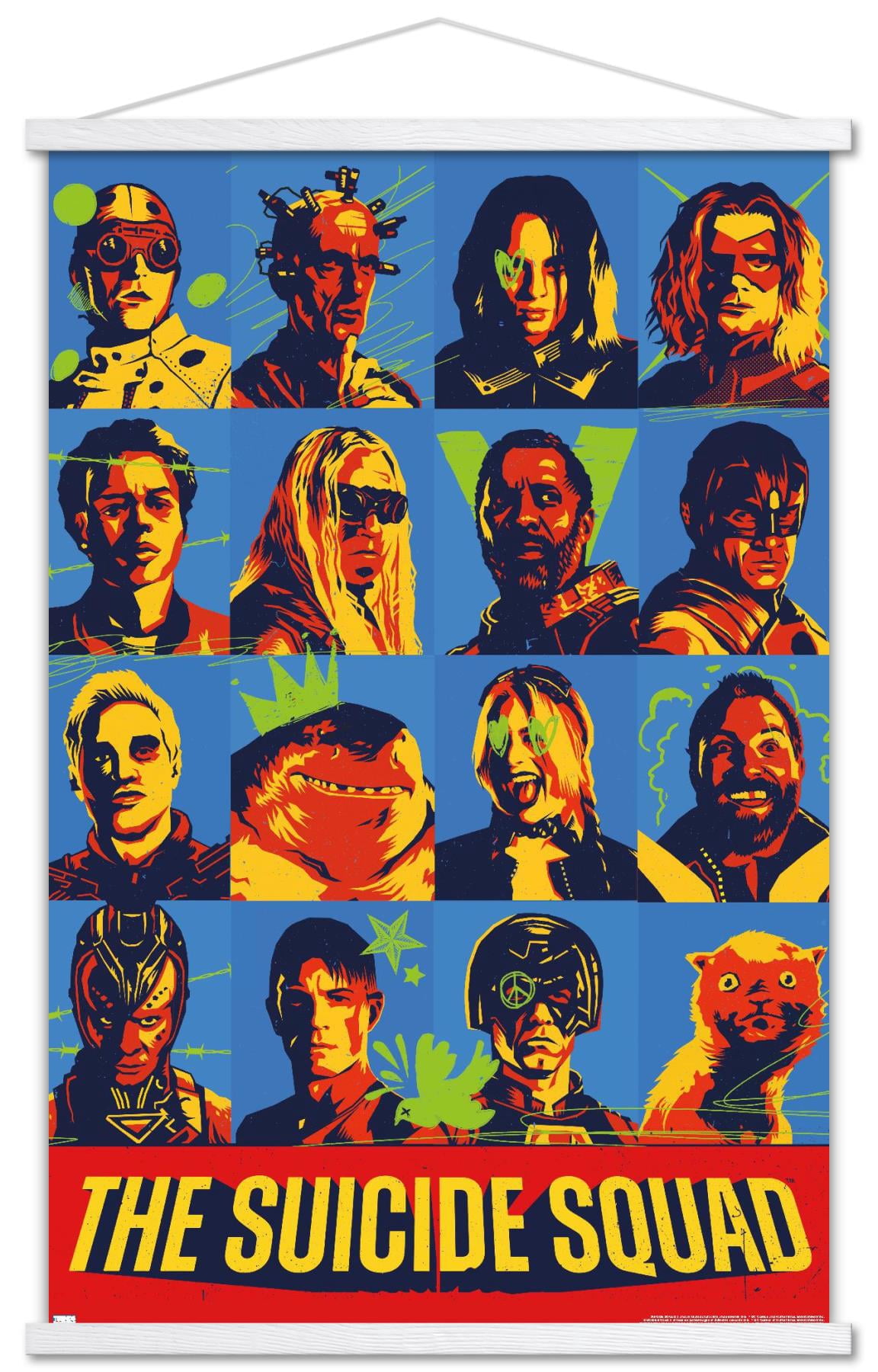 DC Comics Movie The Suicide Squad - Grid Wall Poster with Magnetic Frame, 22.375" x 34"