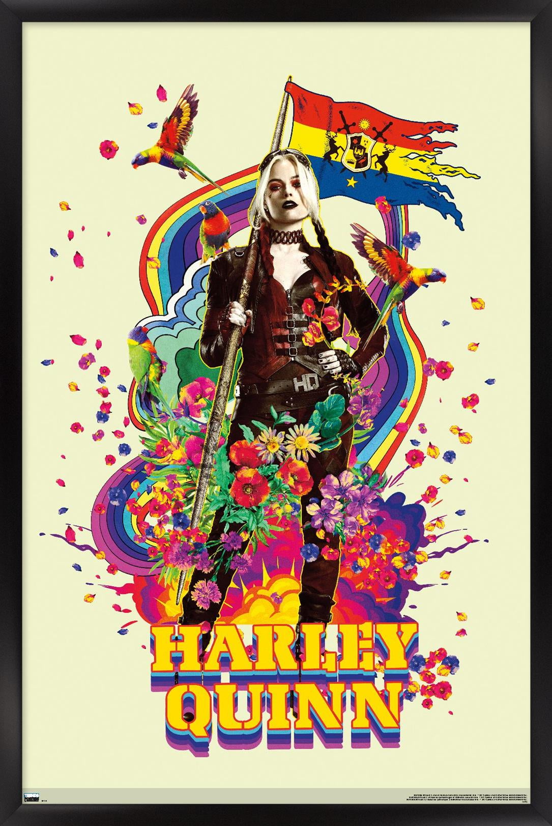 DC Comics Movie The Suicide Squad - Harley Quinn Wall Poster, 14.725" x 22.375", Framed