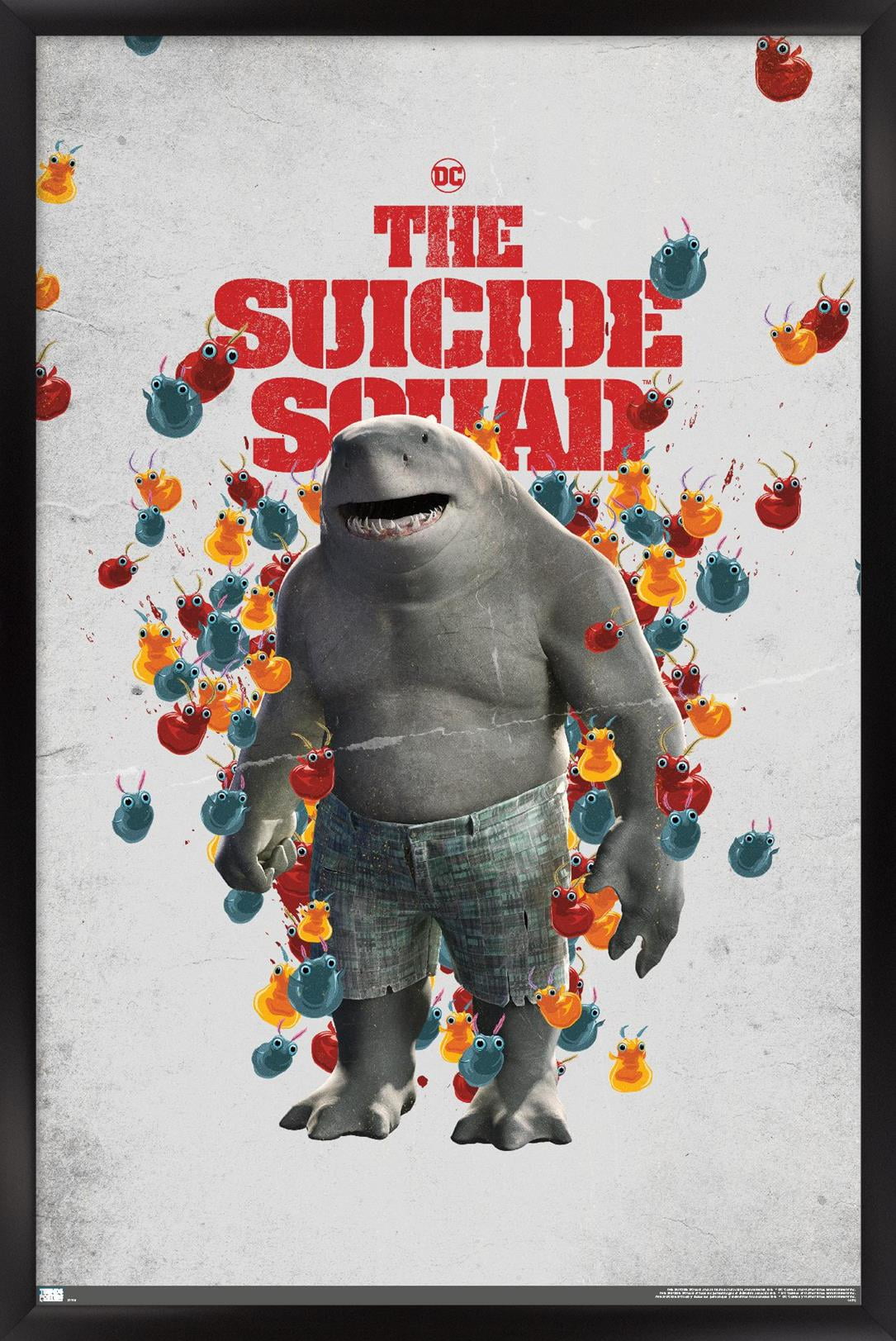 DC Comics Movie The Suicide Squad - King Shark One Sheet Wall Poster, 14.725" x 22.375", Framed