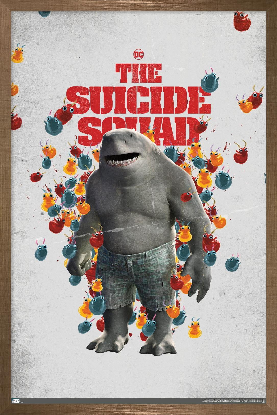 DC Comics Movie The Suicide Squad - King Shark One Sheet Wall Poster, 14.725" x 22.375", Framed