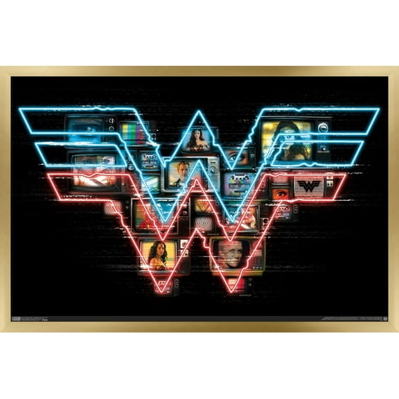 DC Comics Movie - Wonder Woman 1984 - Logo Wall Poster, 14.725" x 22.375", Framed