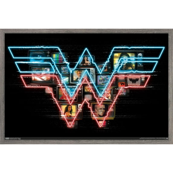 DC Comics Movie - Wonder Woman 1984 - Logo Wall Poster, 14.725" x 22.375", Framed