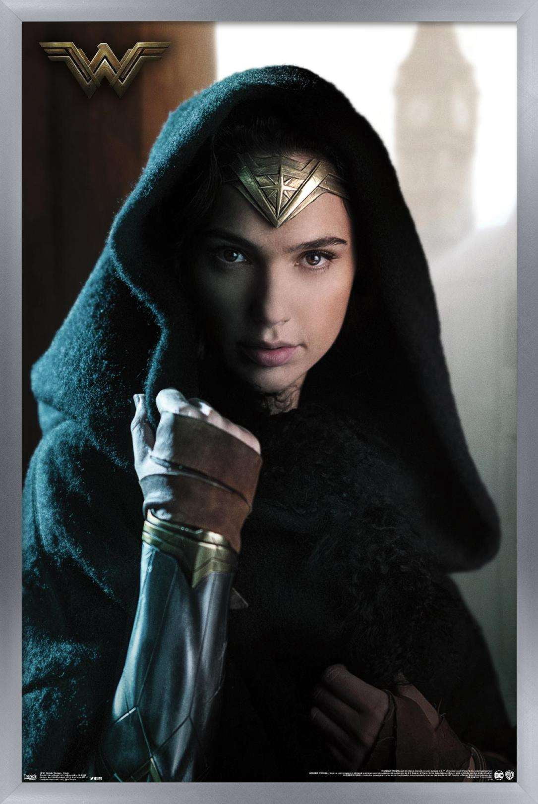 DC Comics Movie - Wonder Woman - Cloak Wall Poster, 14.725" x 22.375", Framed