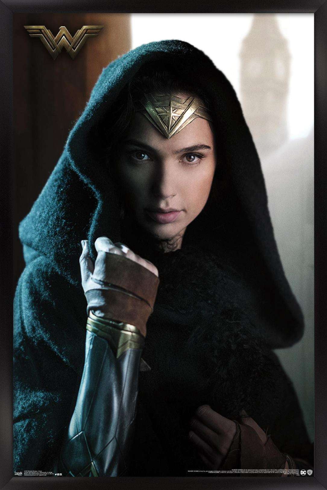 DC Comics Movie - Wonder Woman - Cloak Wall Poster, 14.725" x 22.375", Framed