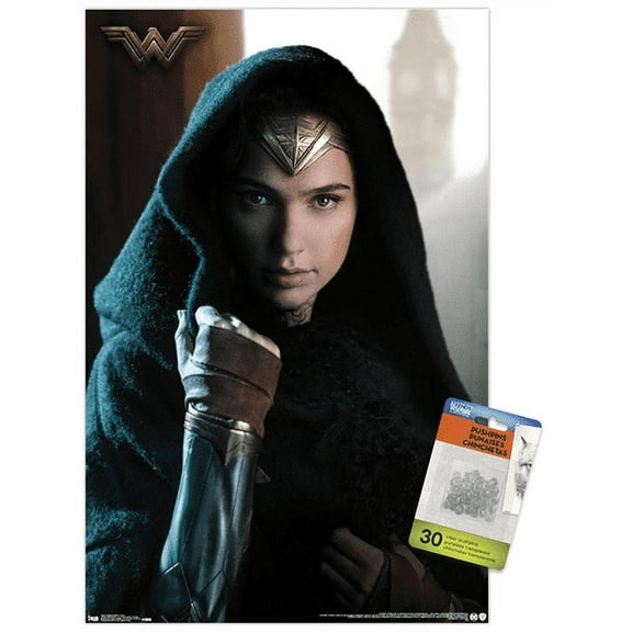 DC Comics Movie - Wonder Woman - Cloak Wall Poster with Push Pins, 14.725" x 22.375"