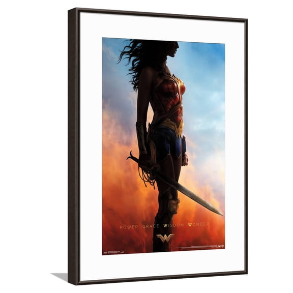 DC Comics Movie Wonder Woman - Teaser One Sheet Canvas Wall Poster, 14.725" x 22.375"