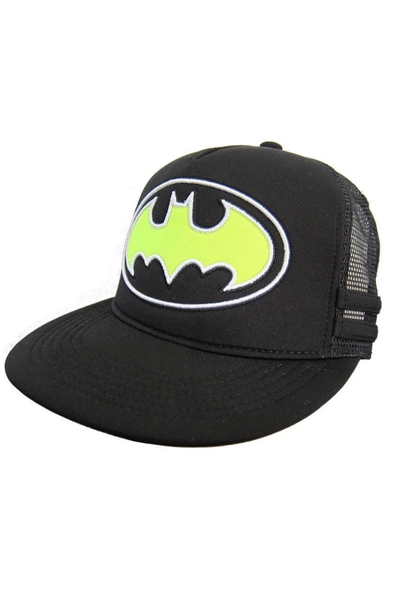Neon Yellow Colored Batman Logo Snapback Adjustable Cap