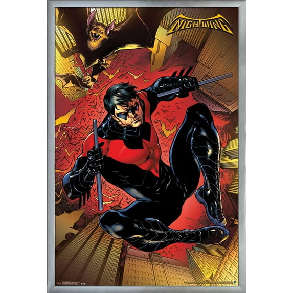 DC Comics - Nightwing - Jump Wall Poster, 22.375" x 34", Framed