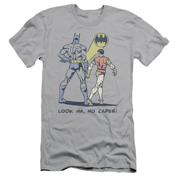 DC Comics No Capes S/S Adult 30/1 T-Shirt Silver
