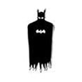 thumbnail image 1 of DC Comics Officially Licensed: Batman Silhouette Mini Silver Metal Sticker Decal - 1.625", 1 of 1