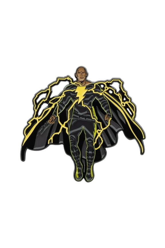 DC Comics Officially Licensed: Black Adam Lightning Brooch Enamel Lapel Pin - 4.5cm