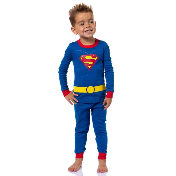 DC Comics Pajamas Toddler Boy's Superhero Tight Fit Sleep Pajama Set Batman The Flash Superman