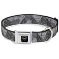 thumbnail image 1 of DC Comics Pet Collar, Dog Collar Metal Seatbelt Buckle, Superman Shield Camouflage Grays, 13 to 17 Inches 1.5 Inch Wide, 1 of 9