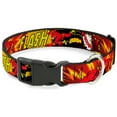 thumbnail image 1 of DC Comics Pet Collar, Dog Collar Plastic Buckle, The Flash Boom Kaboom, 16 to 23 Inches 1.5 Inch Wide, 1 of 6