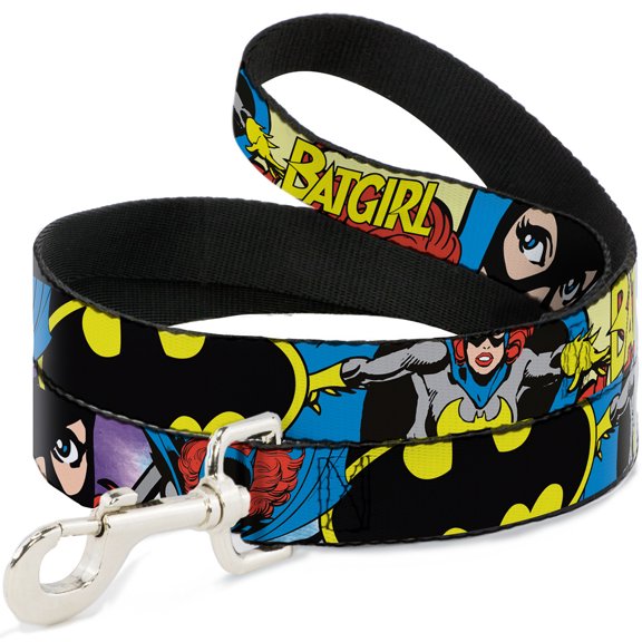 DC Comics Pet Leash, Dog Leash, Batgirl In Action Face Close Up, 4 Feet Long 1.0 Inch Wide