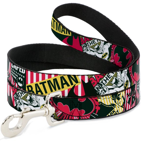 DC Comics Pet Leash, Dog Leash, Batman Caped Crusader, 4 Feet Long 1.0 Inch Wide