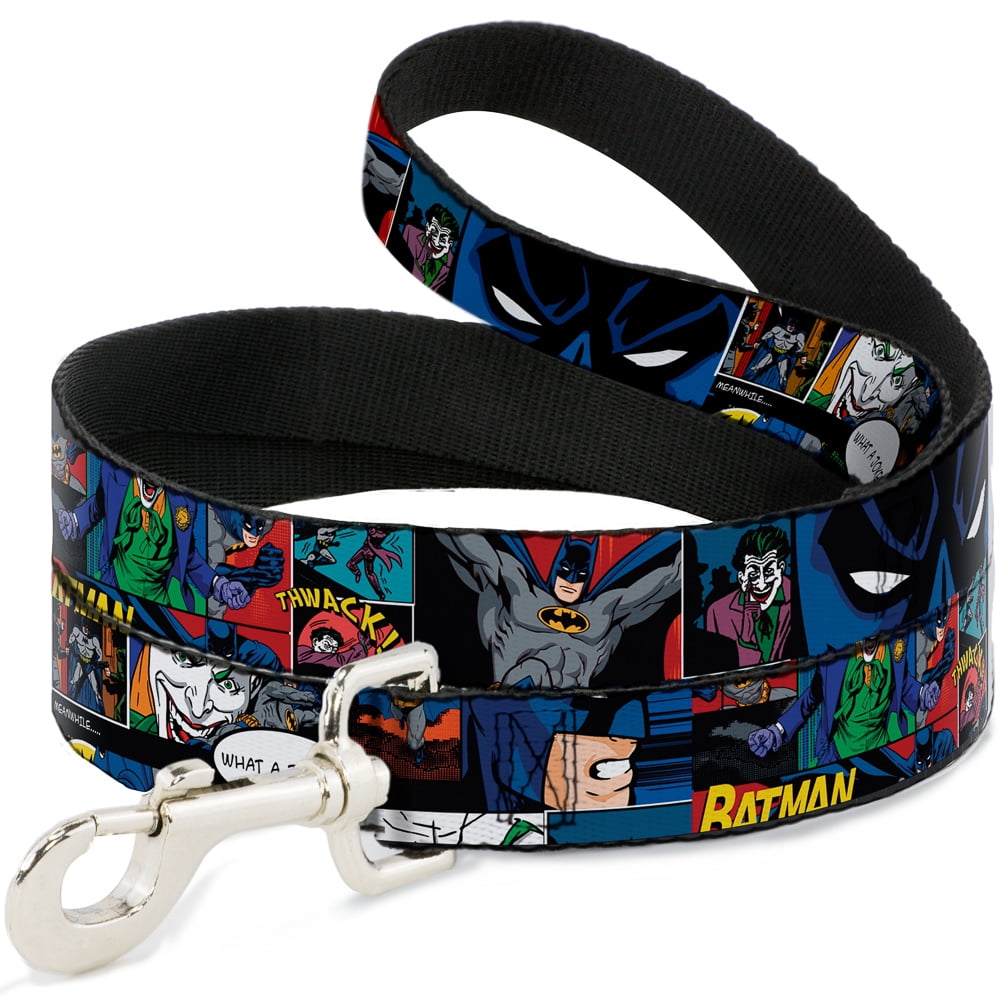 DC Comics Pet Leash, Dog Leash, Batman Joker Comic Strip, 4 Feet Long 1.0 Inch Wide