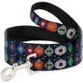 thumbnail image 1 of DC Comics Pet Leash, Dog Leash, DC Comics Justice League Holiday Ornament Icons and Stars, 6 Feet Long 1.0 Inch Wide, 1 of 1