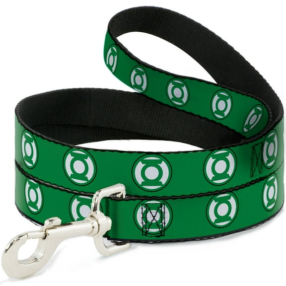 DC Comics Pet Leash, Dog Leash, Green Lantern Logo2 Green Black Green White, 4 Feet Long 1.0 Inch Wide