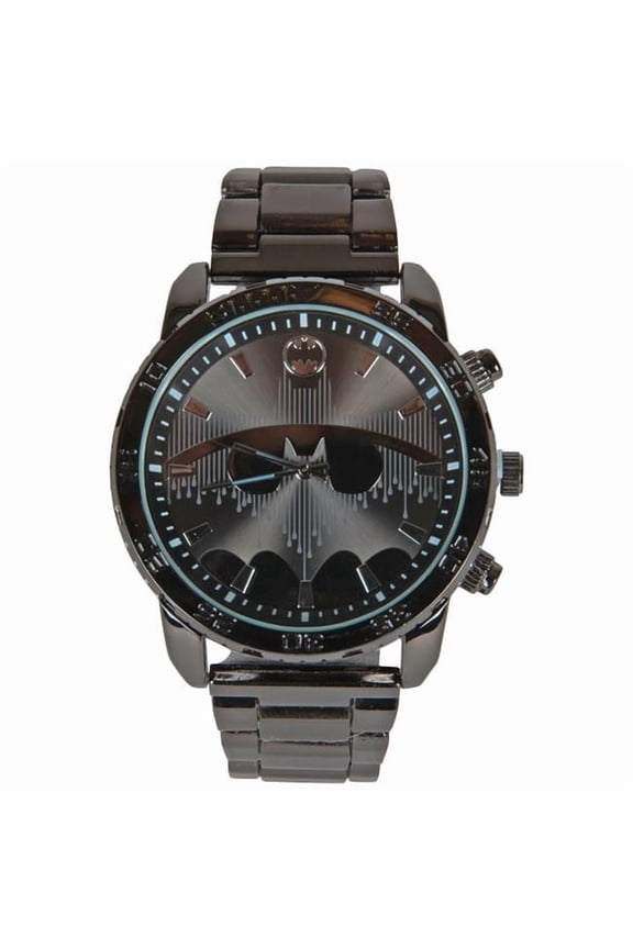 DC Comics Pin Stripe Watch with Metal Band