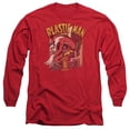 thumbnail image 1 of DC Comics Plastic Man Street Long Sleeve Adult 18/1 T-Shirt Red, 1 of 1
