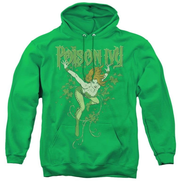 DC Comics Poison Ivy Adult Pullover Hoodie Sweatshirt Kelly Green