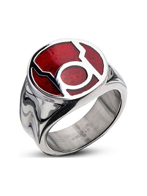 DC Comics Red Lantern Corps Rage Stainless Steel Ring | 8