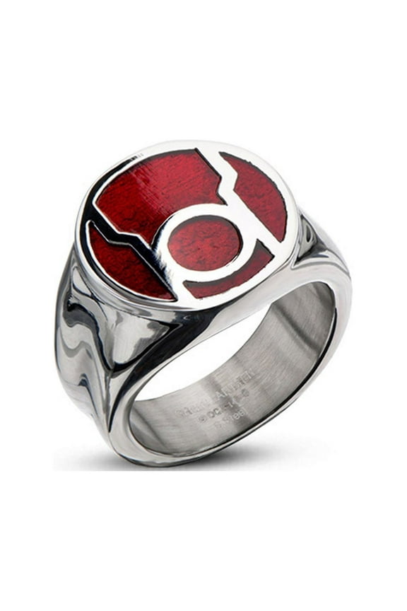DC Comics Red Lantern Corps Rage Stainless Steel Ring | 8