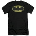 thumbnail image 1 of DC Comics Retro Bat Logo Distressed S/S Adult 30/1 T-Shirt Black, 1 of 1