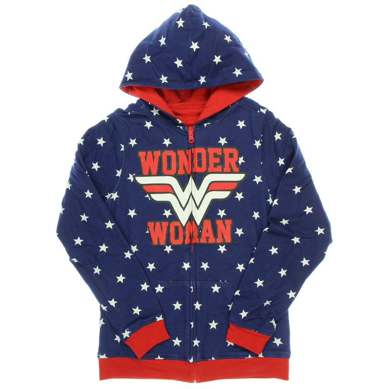 Hoodie Woman Comics Zip Wonder Juniors Up Sweatshirt DC Reversible