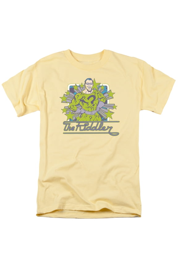 DC Comics - Riddler Stars Adult Regular Fit T-Shirt - Adult Regular Fit T-Shirt / M / Yellow