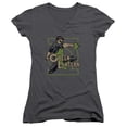 thumbnail image 1 of DC Comics Ring Power Junior Women's V-Neck T-Shirt Charcoal, 1 of 1