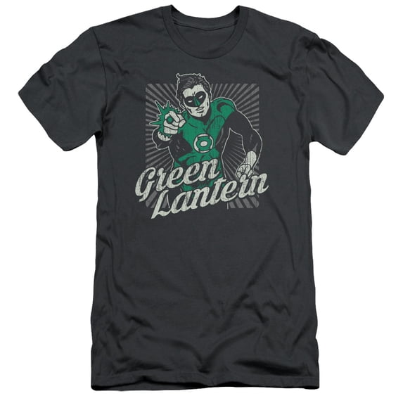 DC Comics Ring Rays S/S Adult 30/1 T-Shirt Charcoal