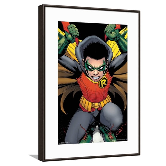 DC Comics Robin - Damian Wayne Canvas Wall Poster, 14.725" x 22.375"
