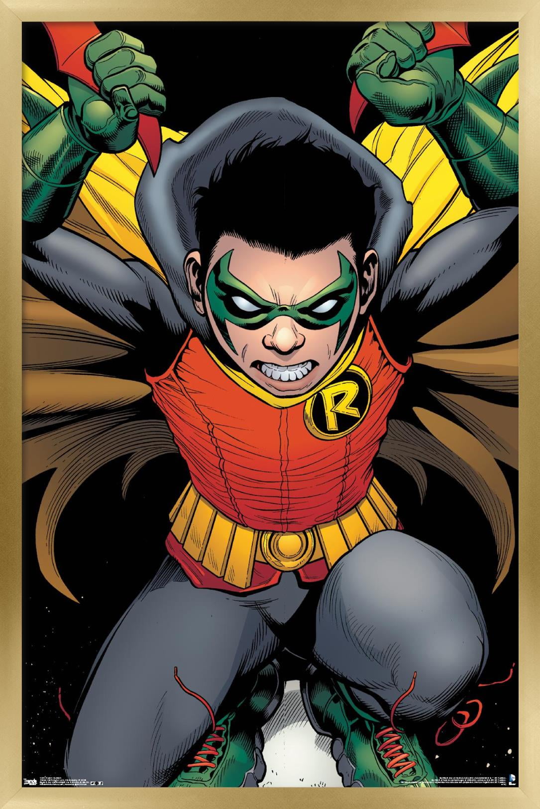 DC Comics - Robin - Damian Wayne Wall Poster, 14.725" x 22.375", Framed