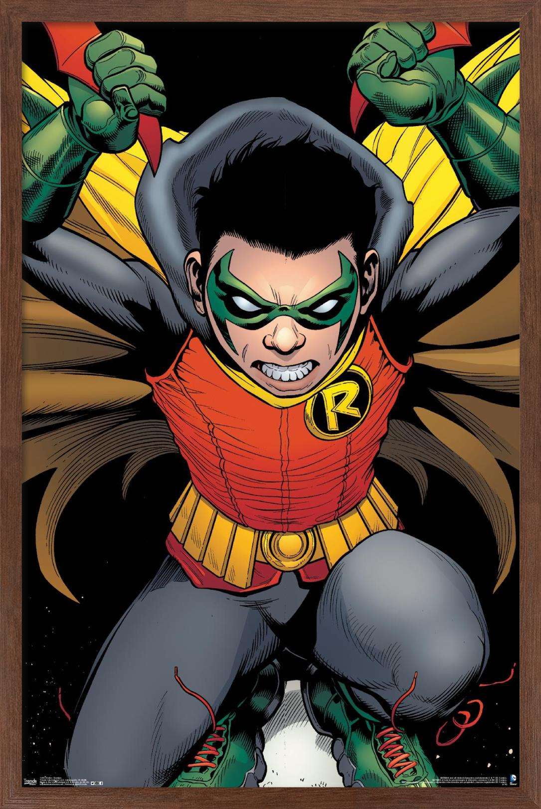 DC Comics - Robin - Damian Wayne Wall Poster, 14.725" x 22.375", Framed