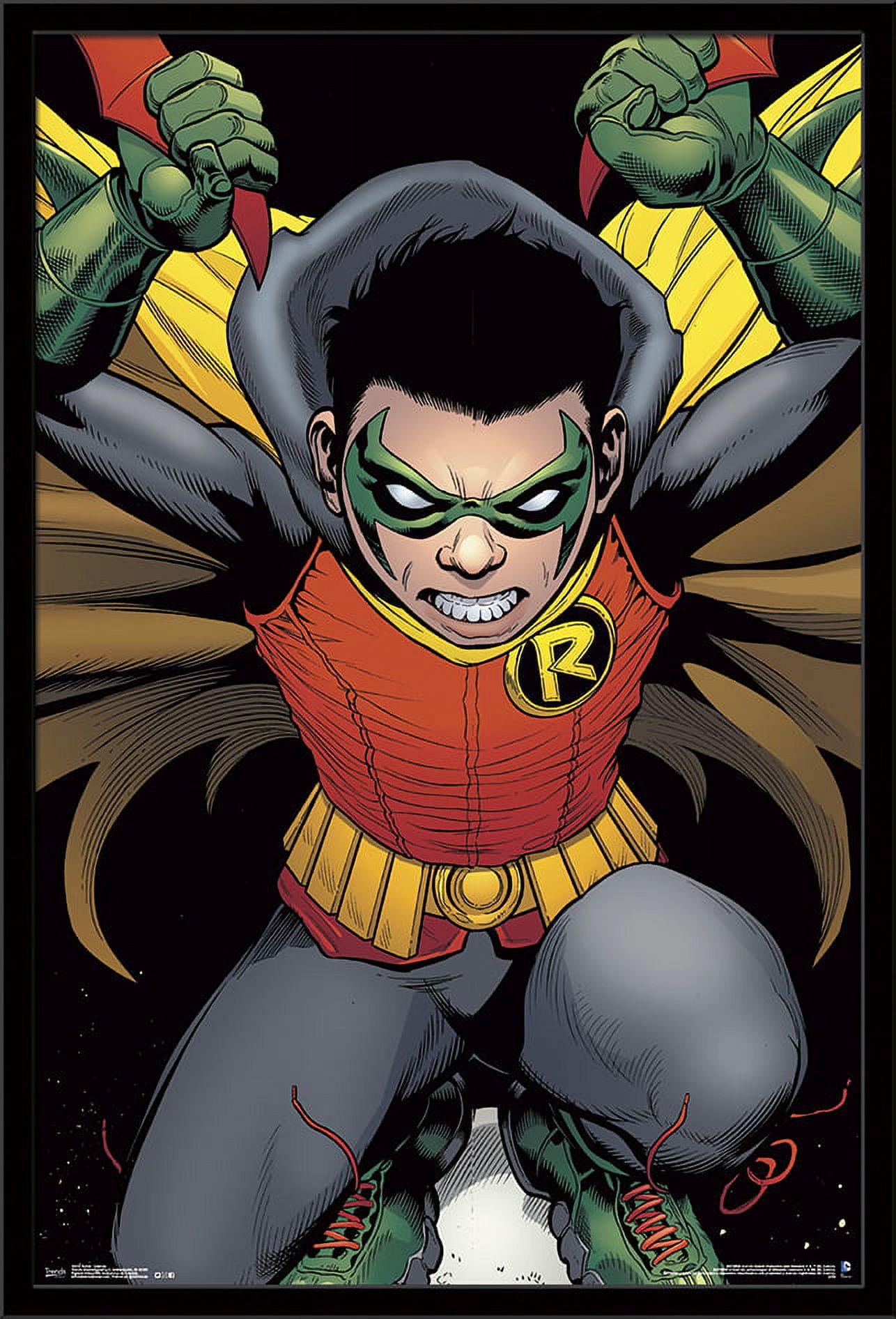DC Comics - Robin - Damian Wayne Wall Poster, 22.375" x 34", Framed