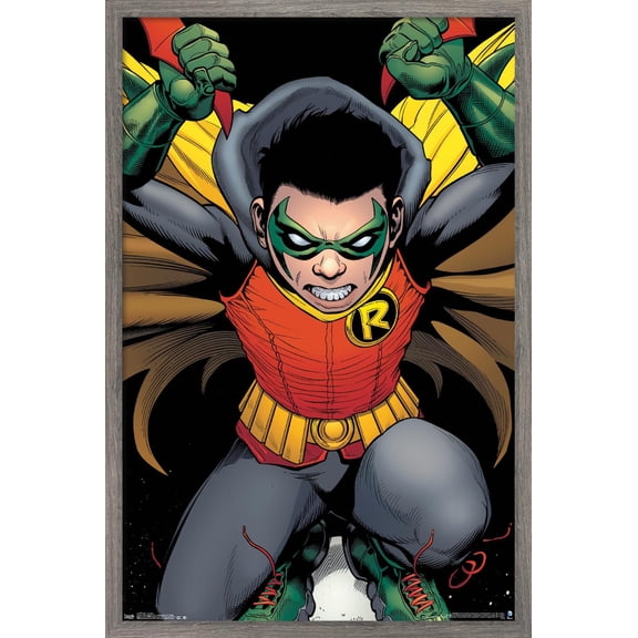 DC Comics - Robin - Damian Wayne Wall Poster, 22.375" x 34", Framed