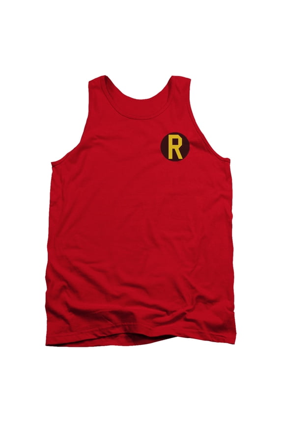 DC Comics Robin Logo Adult Tank Top Red