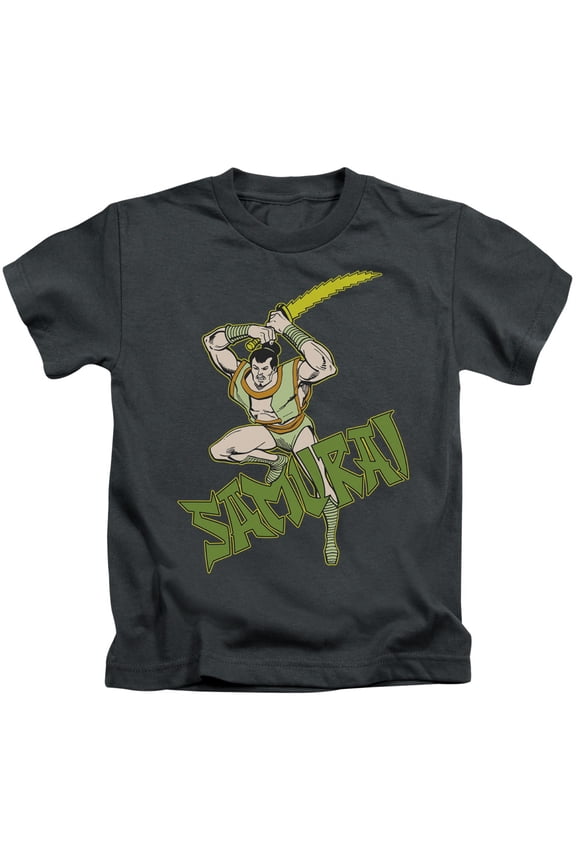 DC Comics - Samurai Kids T-Shirt - Kids T-Shirt (Ages 4-7) / 7 / Gray