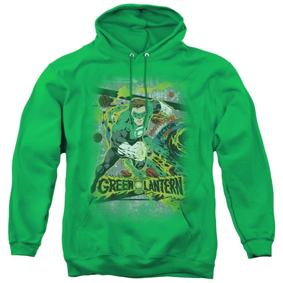 DC Comics Space Sector 2814 Adult Pullover Hoodie Sweatshirt Kelly Green